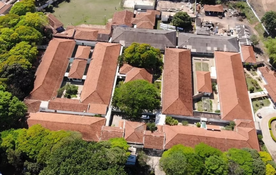 Vista aérea do Hospital Psiquiátrico Mahatma Gandhi